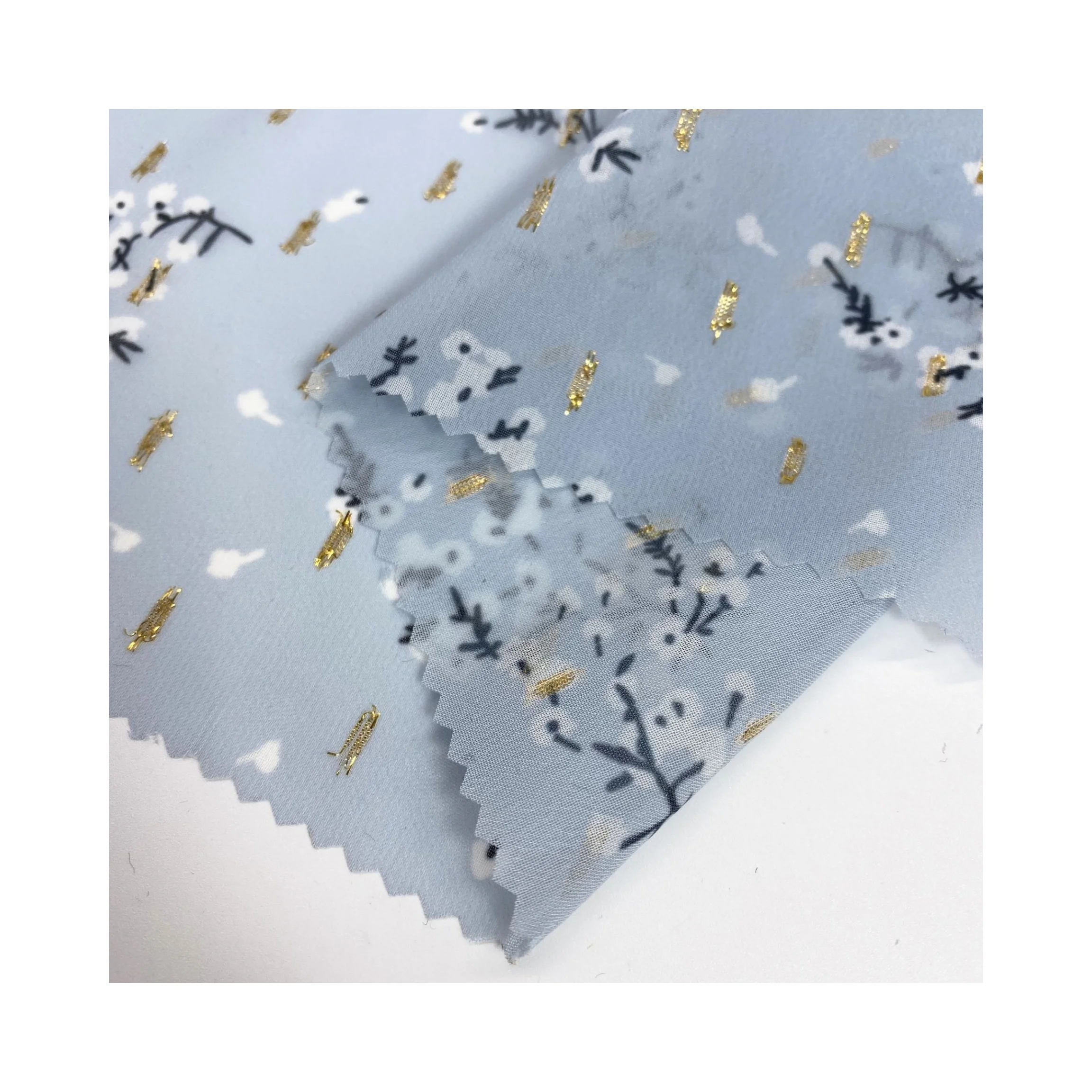 New High Quality 100% Polyester Digital Printing Fabric Small Fresh for Dresses Directly in Stock