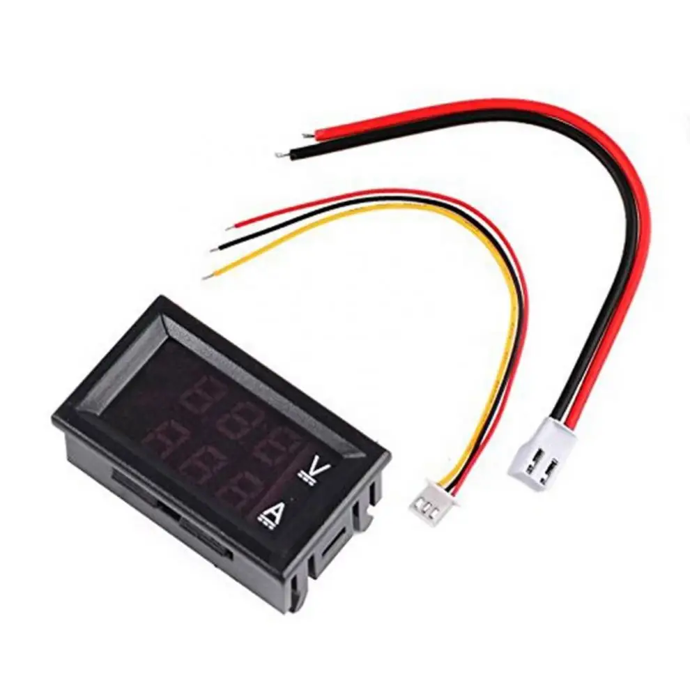 0.28 inch 3 digits DC 0-300V 10A Voltmeter Ammeter Red Blue Volt Amp Meter Gauge Dual Digital LED Display for car motorcycle