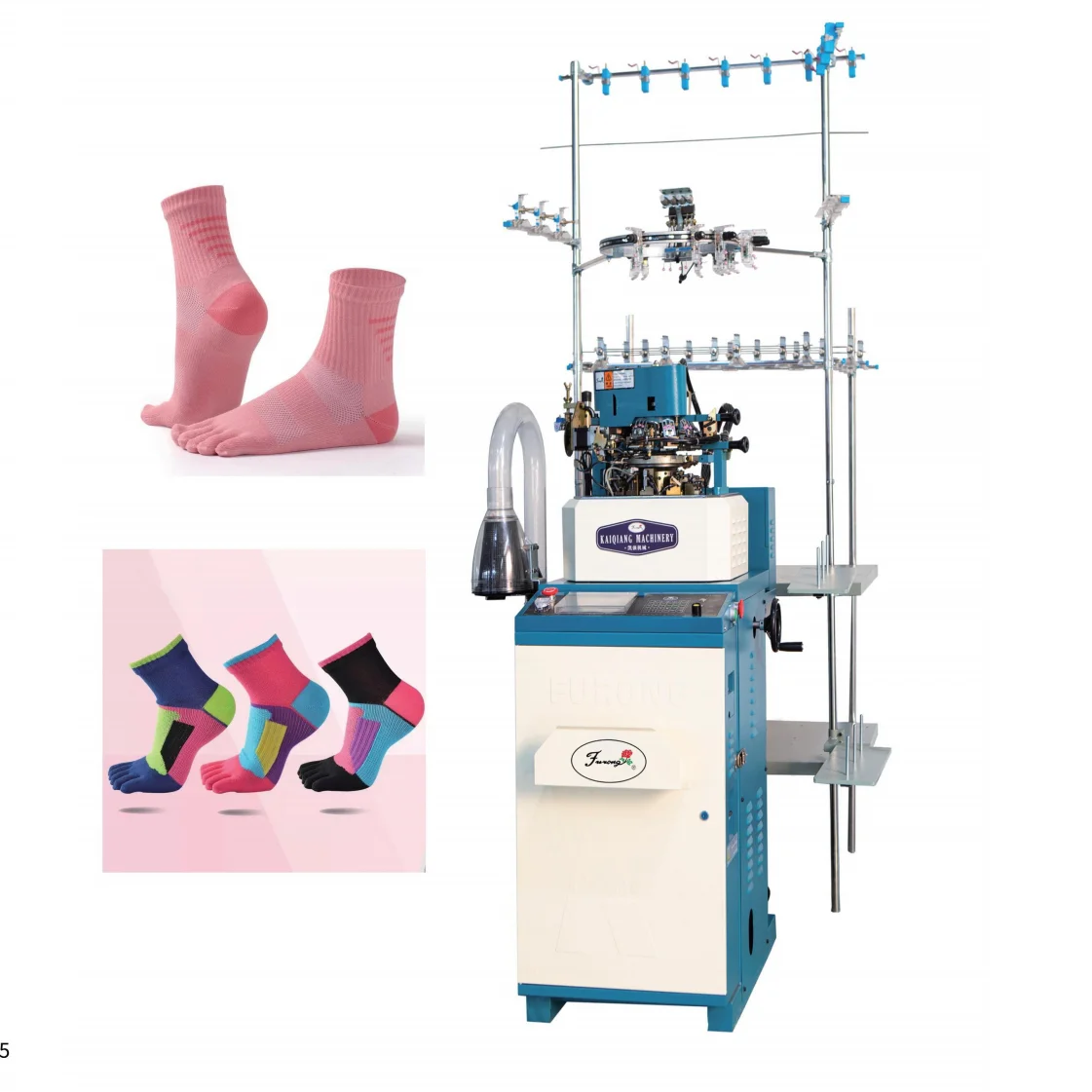 Single cylinder 6pcs electronic needles selections plain and jacquard automatic computerized plain socks knitting machine