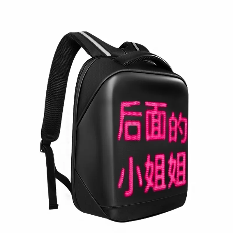 Сетчатый рюкзак 64 х64 пикселей со светодиодным экраном смарт-прозрачный светодиодный программный для ноутбука мужчин и женщин