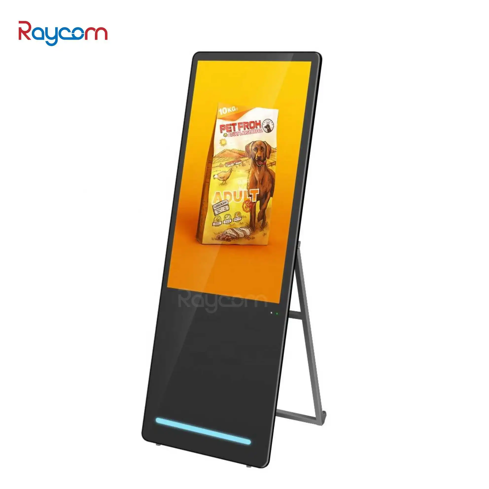 Raycom P8 43-Inch Indoor Portable LED Light Panel Poster Display LCD Advertising Billboard Standing Digital Media Poster
