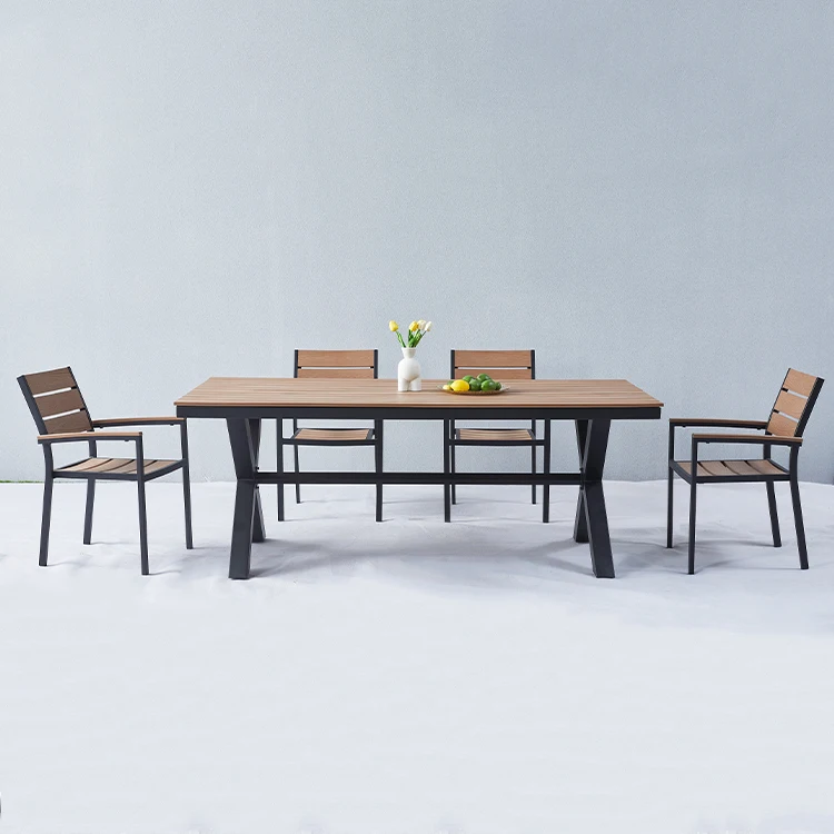 rustic outdoor dinning furniture dining 1 table and 4 chair set aluminum fancy sectional bed sofa wicker patio garden sofas