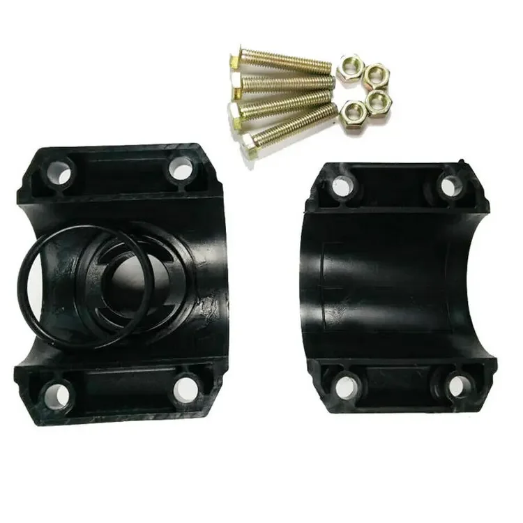 Copper Pipe Fittings HDPE Saddle Clamp Plastic Pipe Fittings Black Color