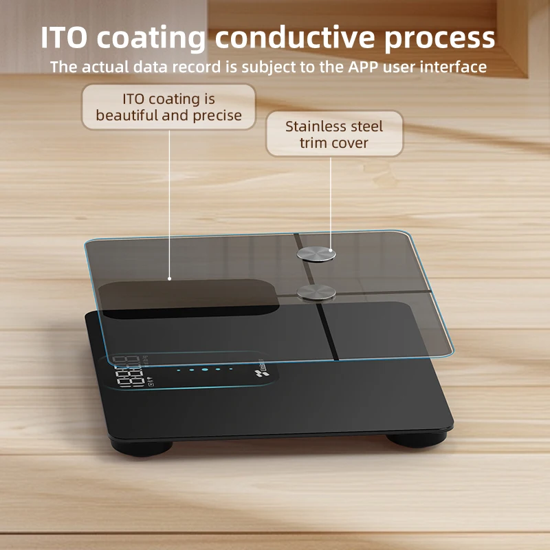 Factory Price Body fat Composition Scales 180 kg Smart Bluetooth BMI Bathroom Scale Smart Large Capacity Scale With Led Screen