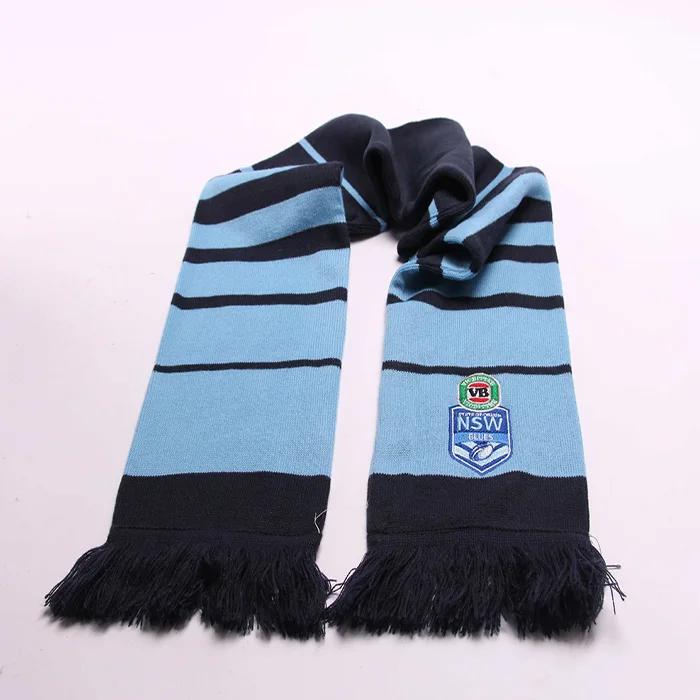 Personalized Jacquard Football Team Scarf with Custom Logo for Sports Enthusiasts