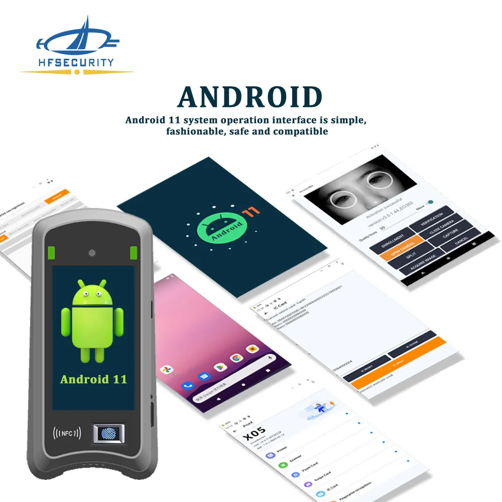 HFSecurity X05 Biometric iris high securirty 4G built in POE full open iris fingerprint card access control system