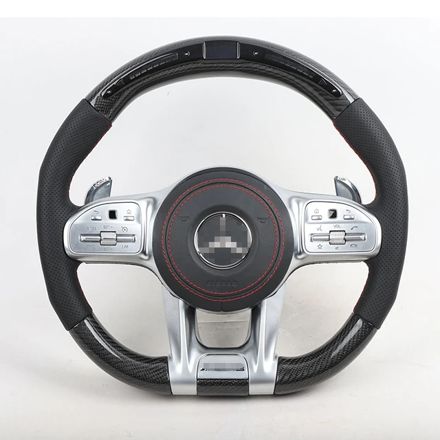 Кожаный светодиодный руль из углеродного волокна для Mercedes Benz GL63 AMG