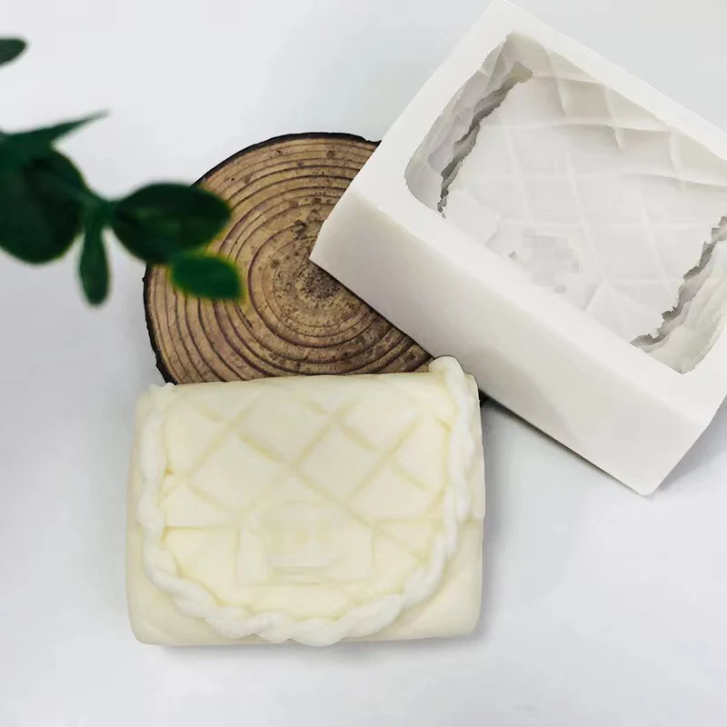 Top Selling Luxury Fashion Women Handbag Candle Silicone Mould cake Soap Supplies Wax mold