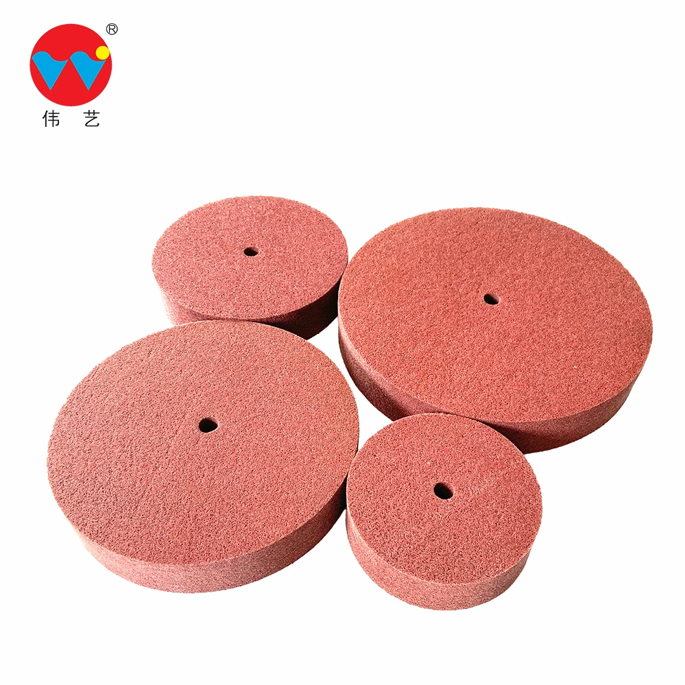 WEIYI High Quality 12 Inch Abrasive Non Woven Fiber Nylon Polishing Wheel non woven wheel
