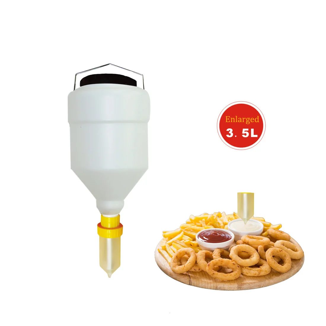 Sauce Dispenser Hanging Empty 5.5L Ketchup Bottle for Camping Outdoor Picnic Sauce Dispenser food Grade Plastic Squeeze Bottles