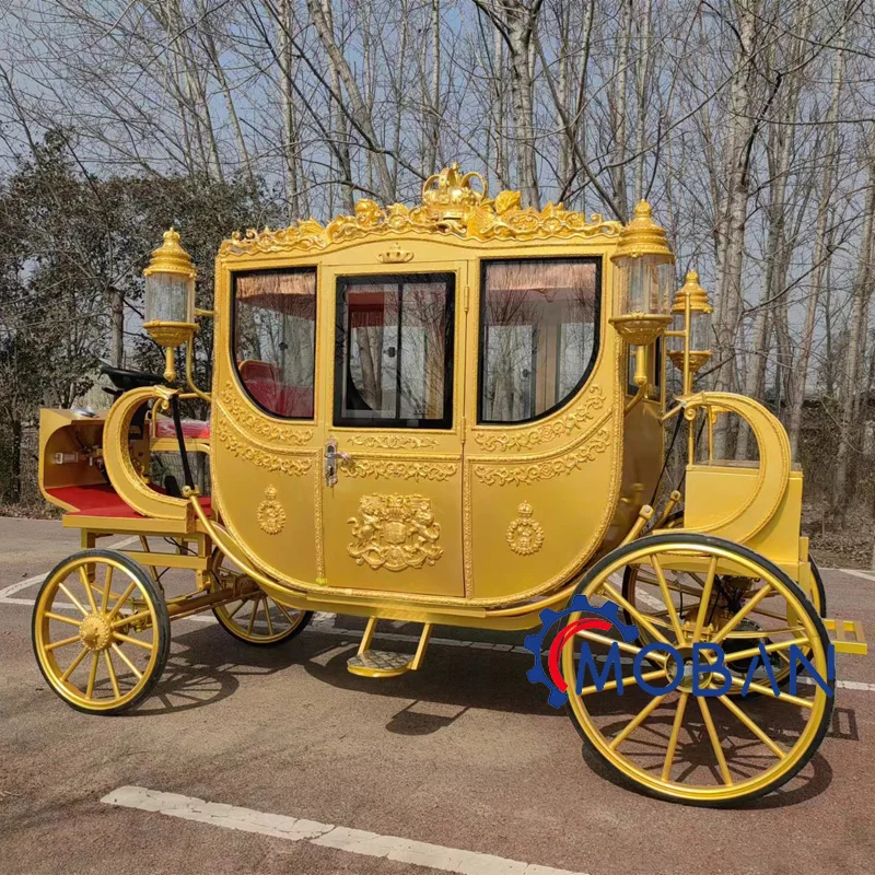 Royal Horse Cart Manufacturer Unique Design Victorian Sightseeing Horse Carriage Buggy Royal Wedding Carriage For Sale