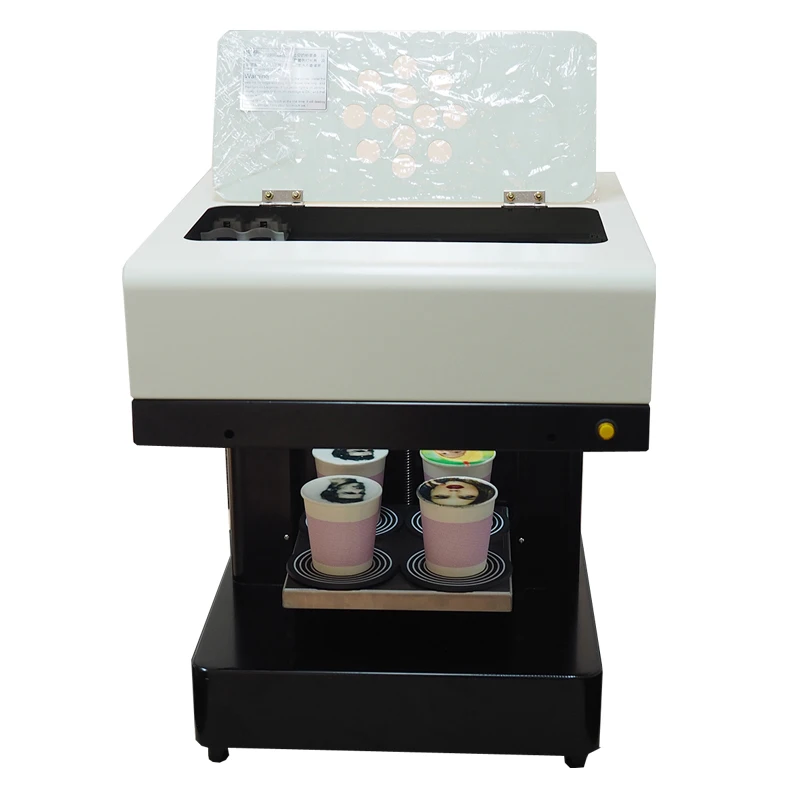 ZT-2020E 4 cups coffee printer edible cake printing machine for DIY coffee, cake, milktea, pizza, chocolate, cocktail