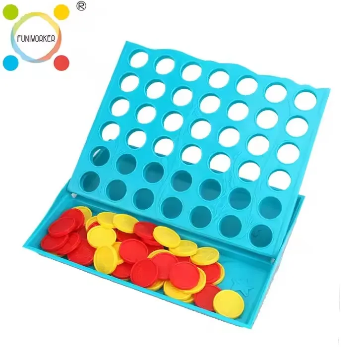 Fashion brain training plastic four in a row chess connect 4 game for kids