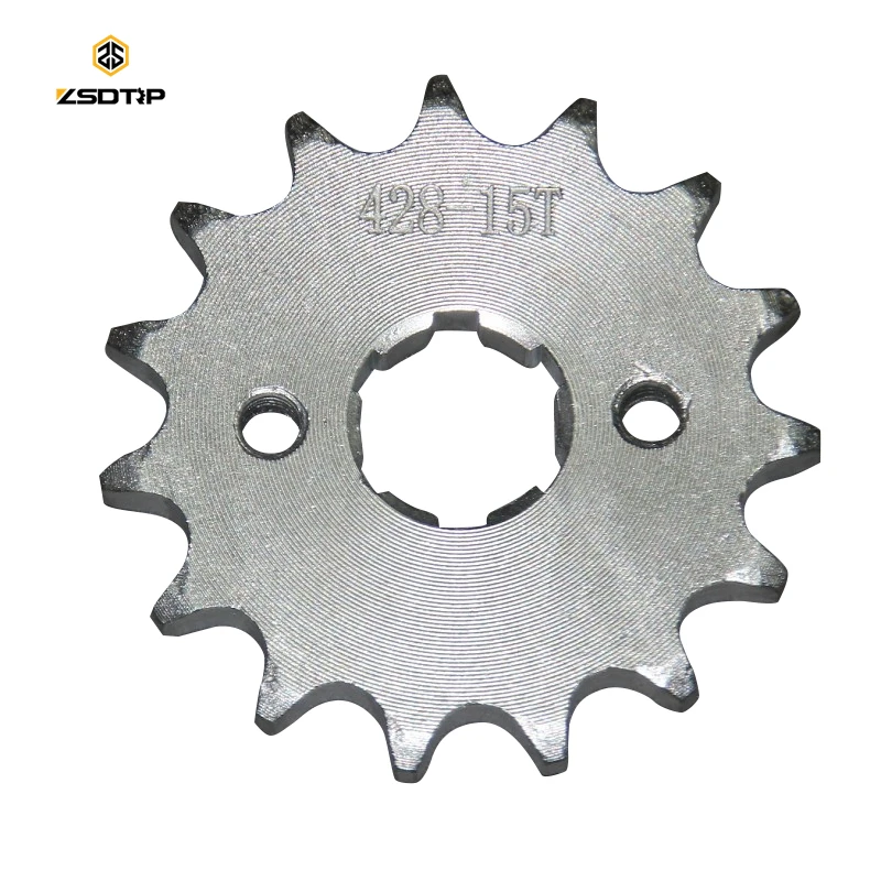 Motorcycle Drive Sprocket with car pattern 428H-15T for CG125/CG150/BR150/CBT125/JAGUAR150 A3-steel material 7mm-thickness