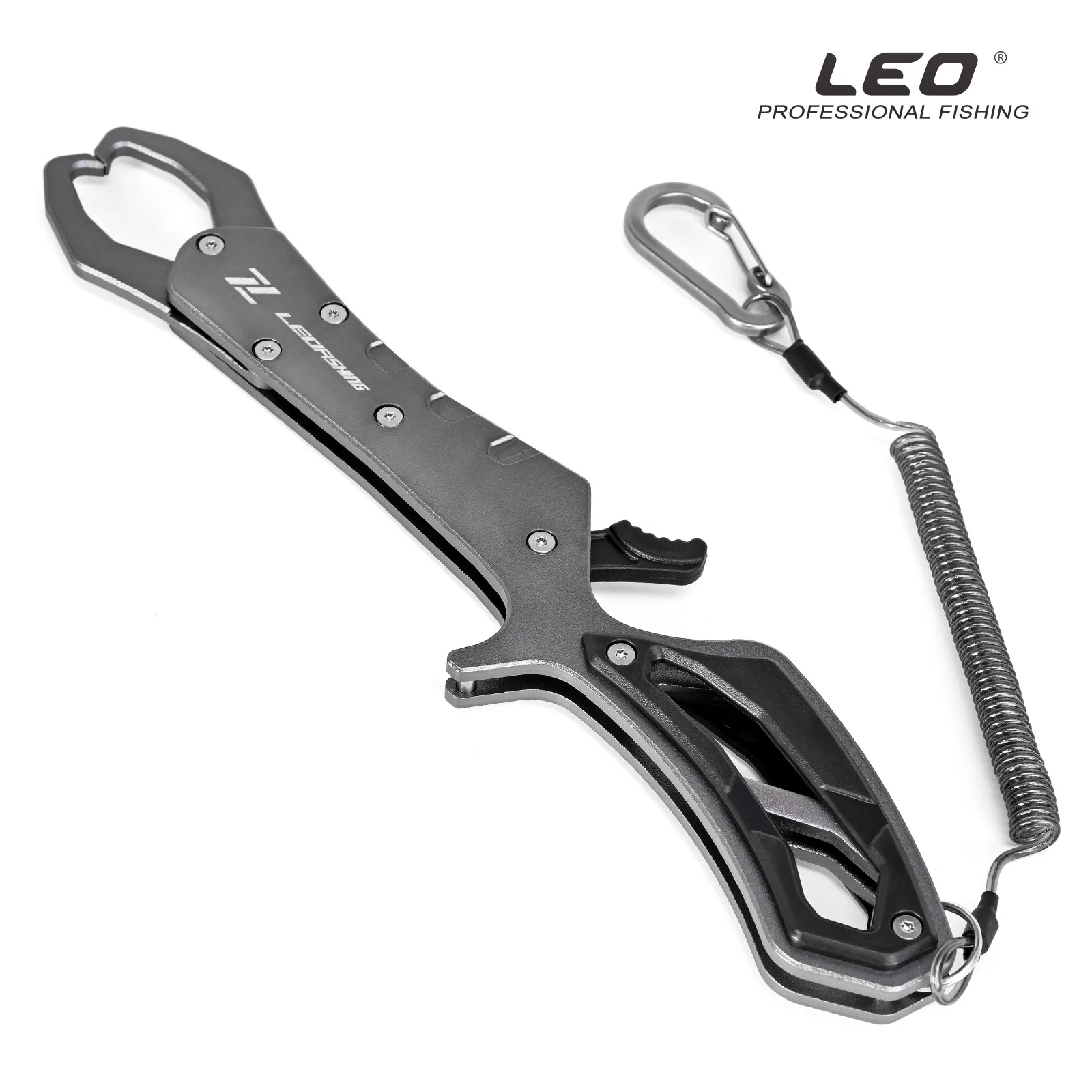 Aviation aluminum fishing tongs with anti loss hanging rope buckles are suitable for river and sea fishing gear