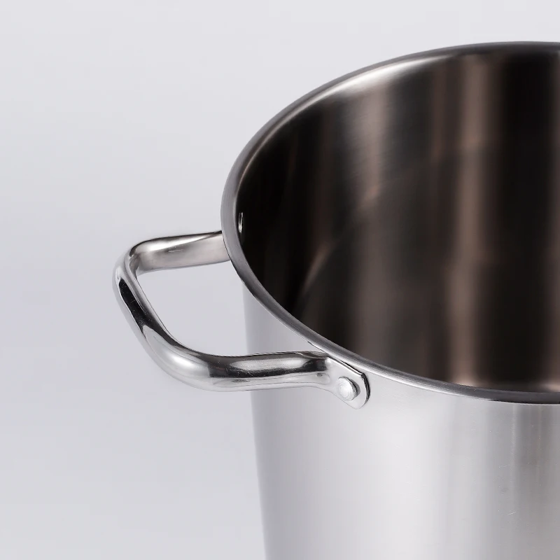 korean three layer non-stick commerccial kitchen restaurant stainless steel soup pot with glass lid small soup pots