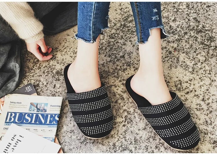 High quality unique water drill design men and women indoor and outdoor anti-slippery thermal cotton slippers