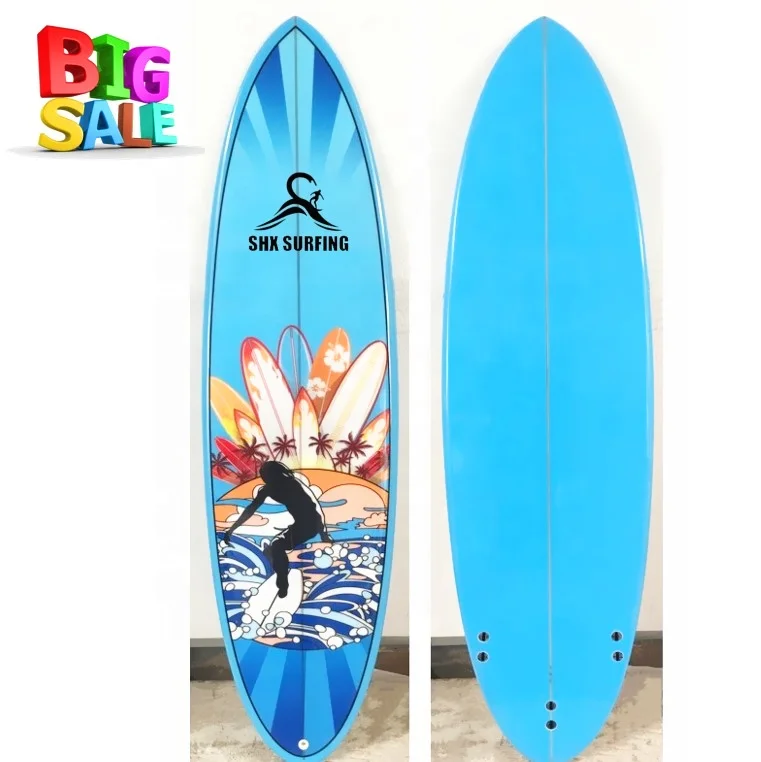 SHX New Products Color Painting Fiberglass Best Beginner Surfboard