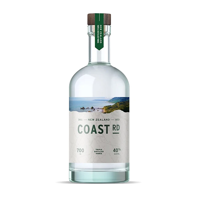 Бутылка для водки Coast Road, оптовая продажа, алкогольный напиток, оригинальная стеклянная бутылка 700 мл, роскошное ароматизированное вино