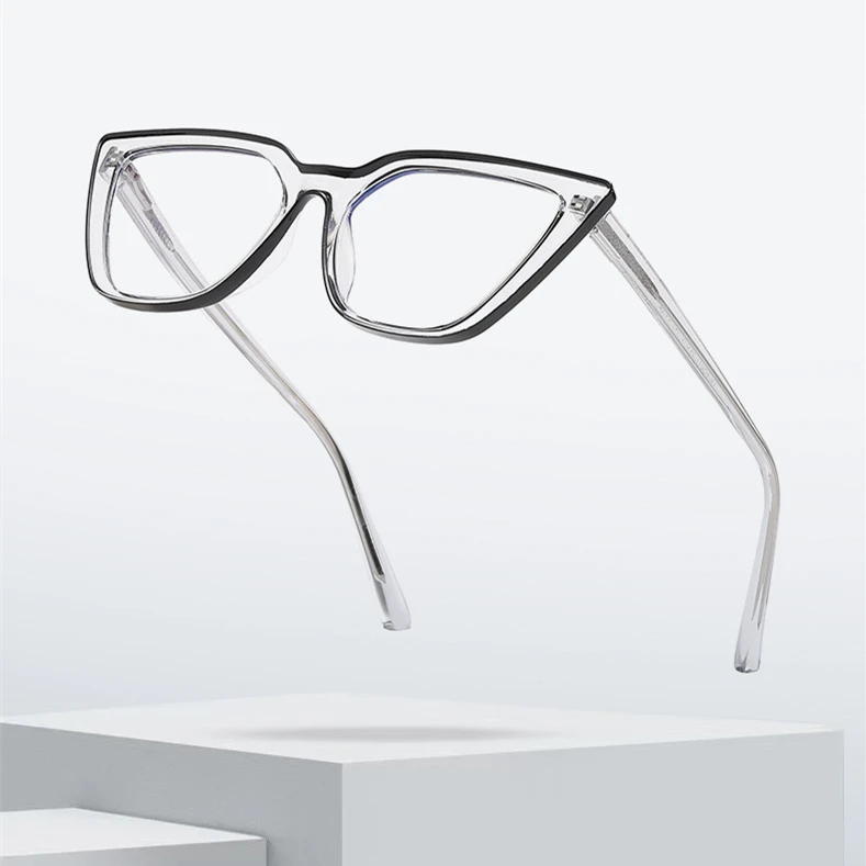 armazones lentes opticos blue cateye woman transparent friendly unbroken g blindness computer frame eyeglasses optical