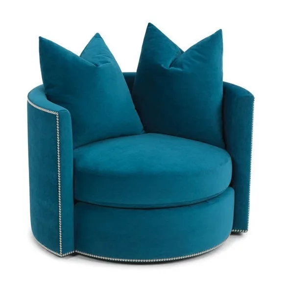 2024 hot sale leisure living room furniture sofa single solid wood velvet family hotel leisure chair living room bedroom