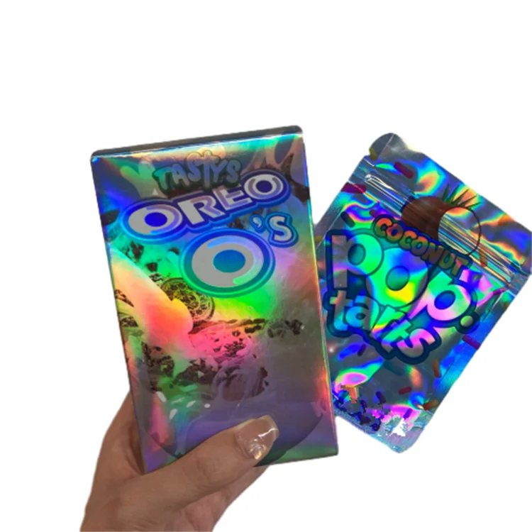 MOQ 200PCS Custom Cereal Boxes 3.5g Mylar Bag with Paper Boxes