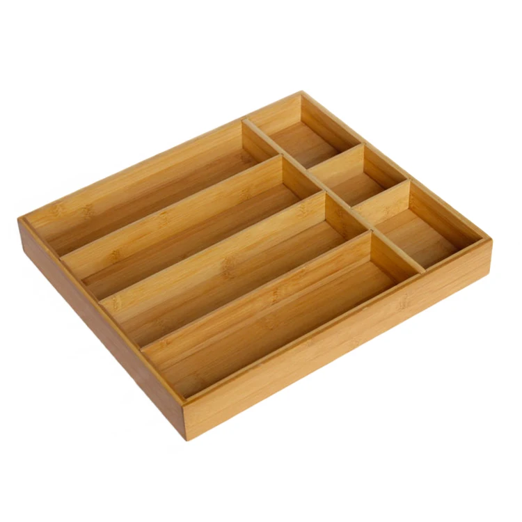 Large Bamboo Wooden Serving Tray Set With Handles, Ottoman Food Breakfast Tray For Coffee Table Bamboo Fiber Tray