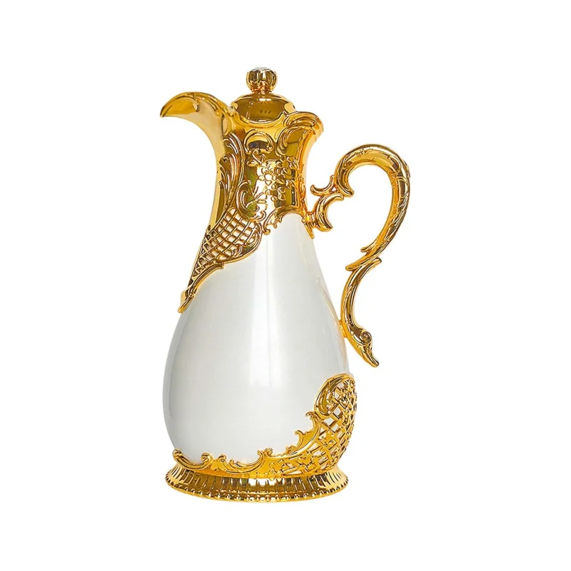 Arabic Style Insulated Coffee Thermos Vacuum Insulated Pot Double Wall Insulated Teapot With Lid Flask Tea Water Coffee Maker