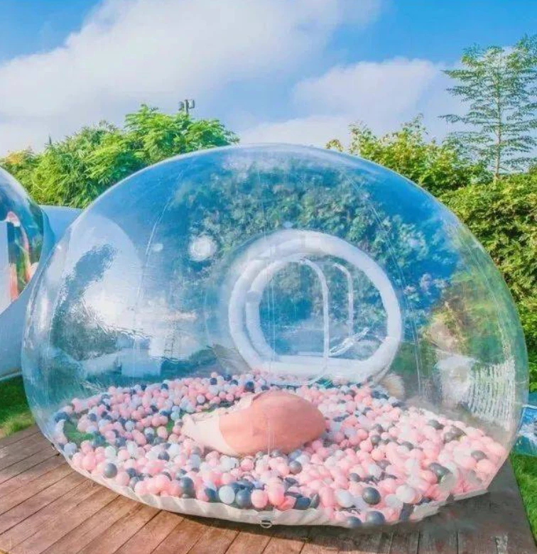 Inflatable Bubble Tent House Transparent Igloo Dome Tent PVC Globe Clear Balloon House for Outdoor Camping Wedding Party