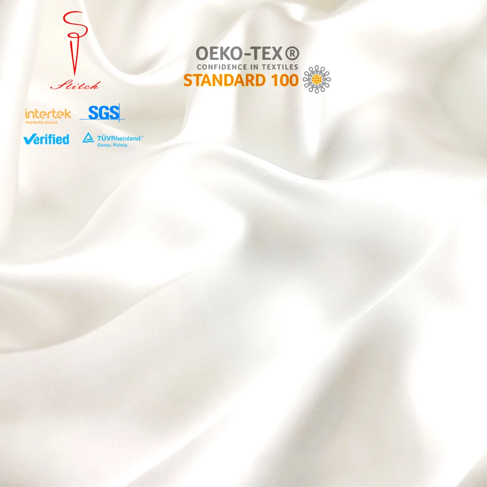 Made in China 100% mulberry silk fabric16 mm114CM/140CM/280CM 6aA pure silk  satin  Used in bed, clothing, pajamas, etc.