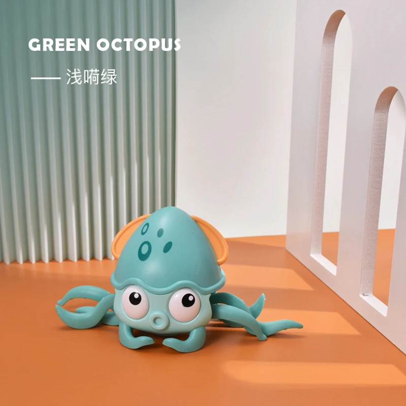 Chargeable Electric Plastic Pulling Walking Octopus Toy Crawling Toys For Babies