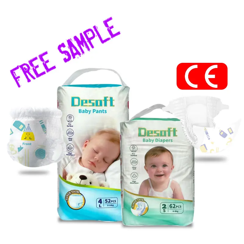 FREE SAMPLE A Grade L Size Baby Smile Pants Diapers Wholesale Regular Top Quality Diapers For Baby
