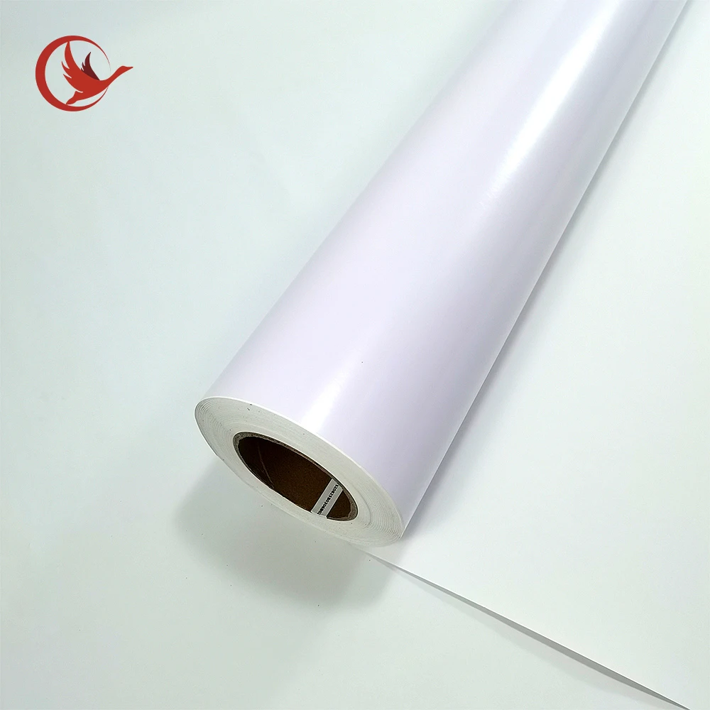 Manufacture Glossy Matt White Eco Solvent Printing PVC Roll Printable Adhesive Car Wrap Vinyl Sticker Roll Self Adhesive Vinyl