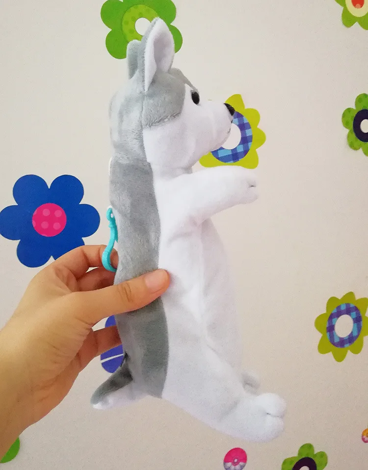 New Kawaii Cartoon Plush Dog Puppy Husky Pencil Case
