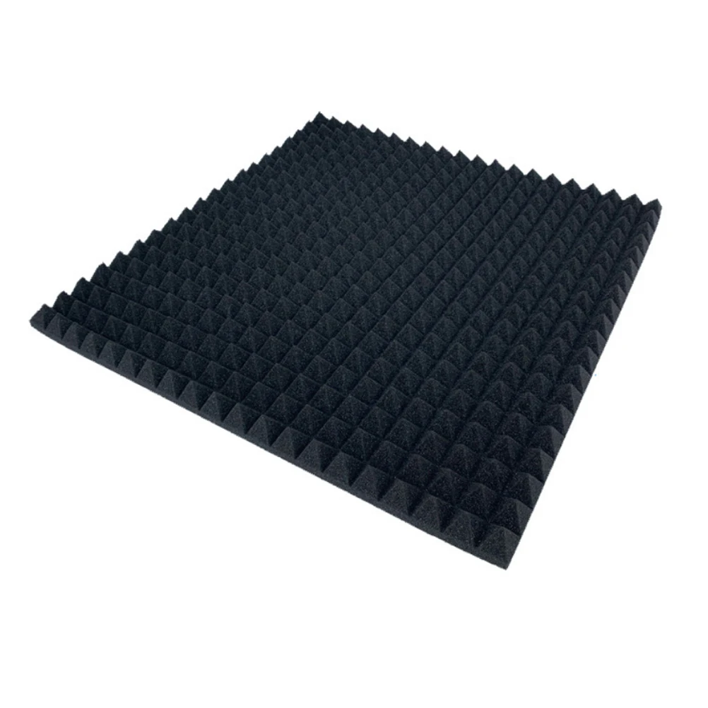 Foam Factory Custom Pyramid Wedge Shaped Black Soundproof Acoustic Foam Acoustic Panel