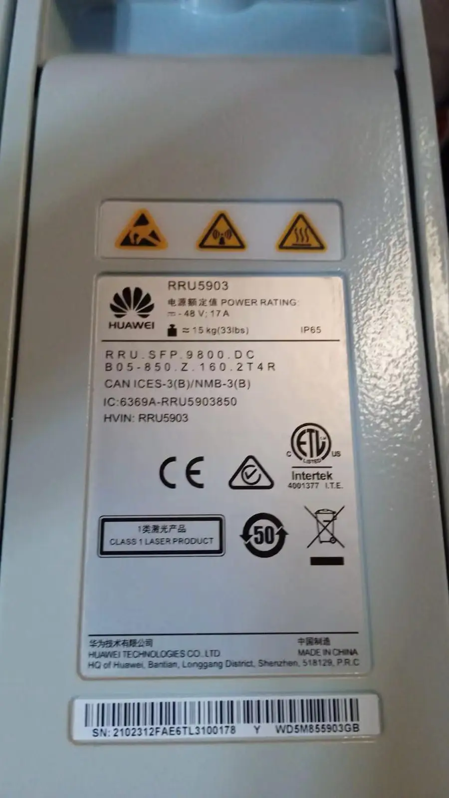 Used Huawei RRU5903 New and unused.