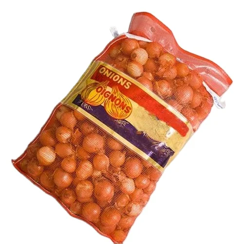15 kg Leno mesh bag packing for red onion with UV treated and color file