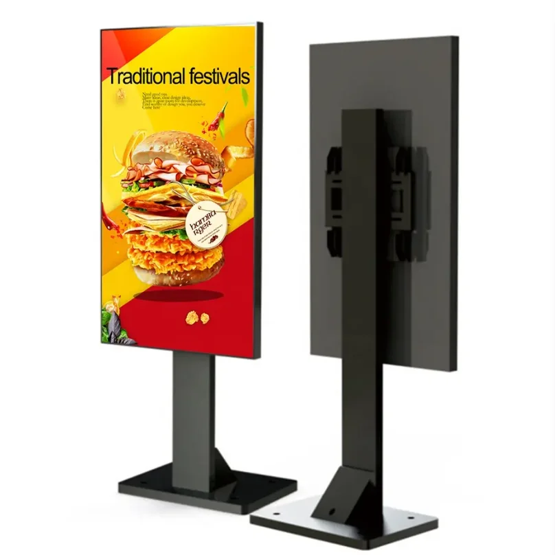 IP65 waterproof high bright lcd display advertising digital kiosk outdoor signage totem poster 43 55 65 inch