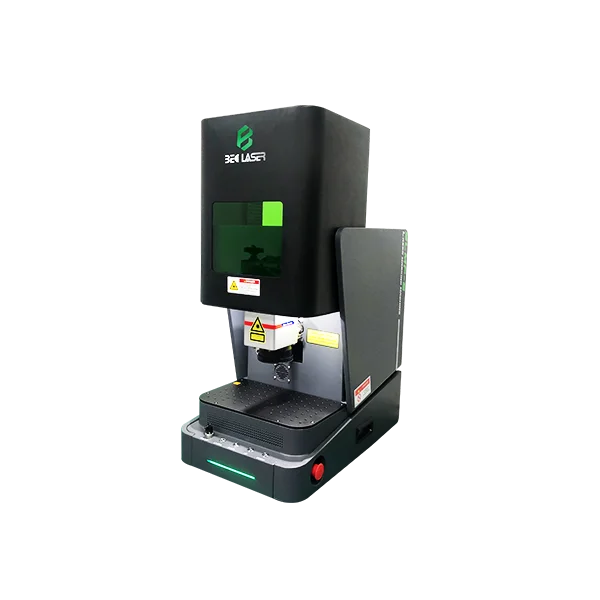 80w 60w Enclosed  coin laser deep engraving machine for stainless steel bottle ring aluminum steel automatic diy marking