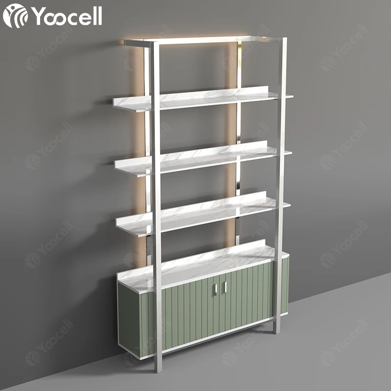 Yoocell Beauty Salon Furniture Hair Product Display Shelf Product Guangdong Nail Manicure Studio Shelves for Products