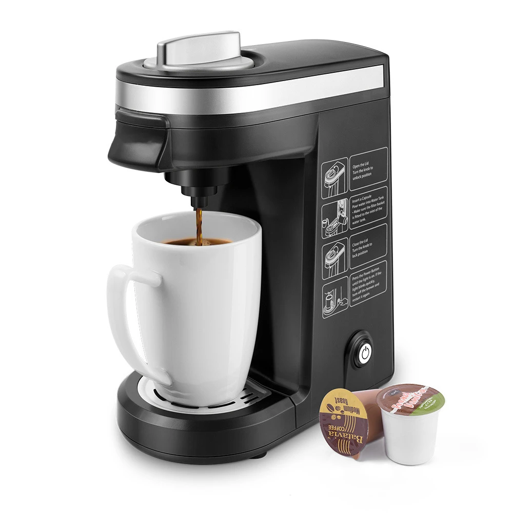 Portable Home Office Travel Brewer Capsule Single Serve K-cup Coffee Maker Machines For Pod Ground Coffee