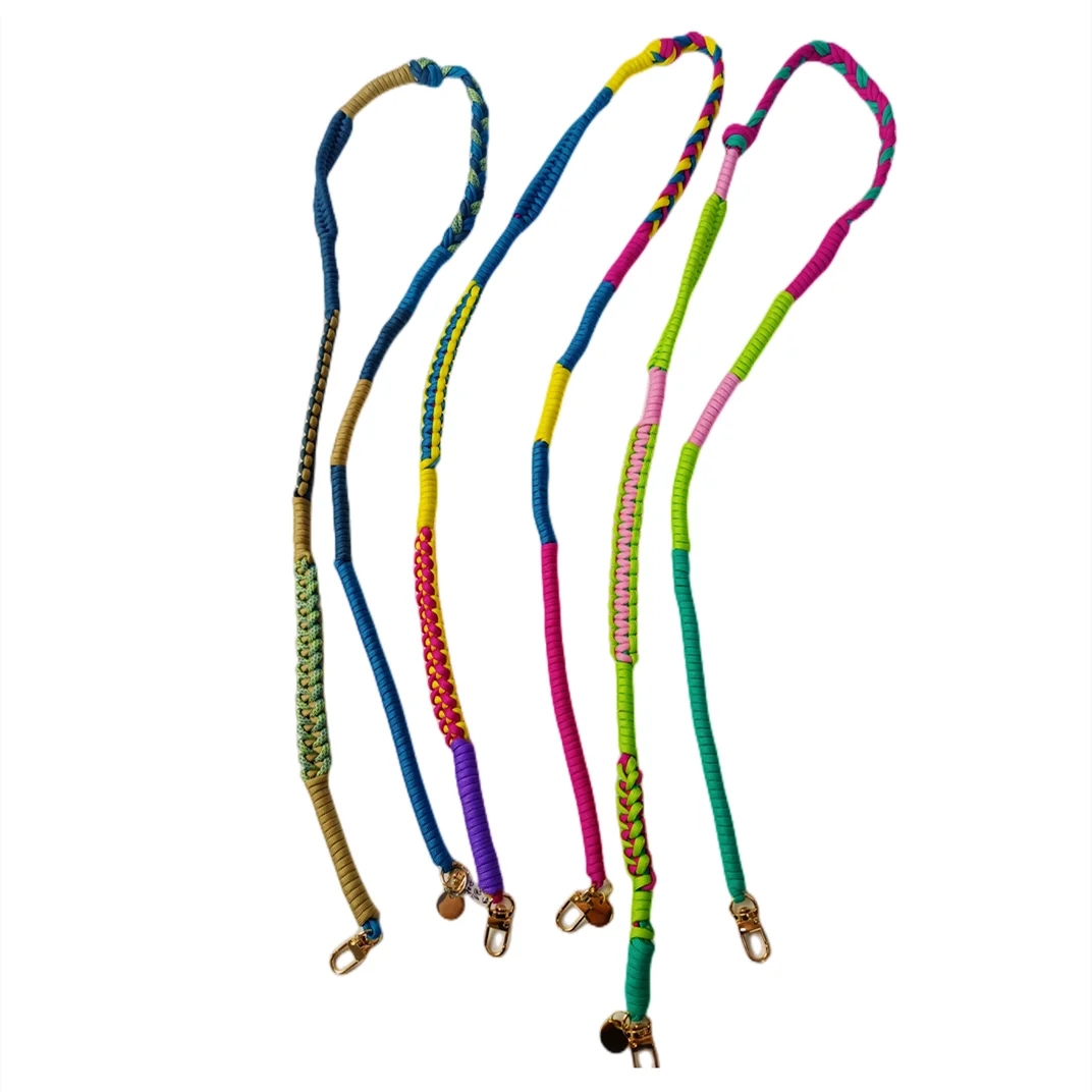 Handmade mobile phone straps thick knitting smartphone cou lanyard macrame crossbody paracord shoulder braided phone charm strap