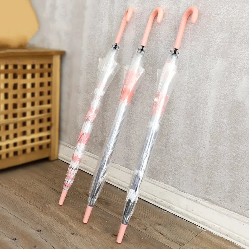 Disposable Clear Paraguas Parapluie Sombrillas Plastic Cheap PVC Transparent Umbrella