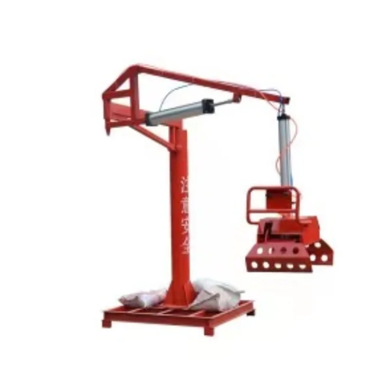 Mobile counterbalance crane truck load assisted mechanical arm pneumatic mechanical gripper cement fertilizer handling machine