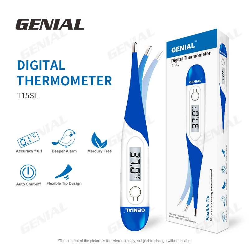 Genial wholesales manufacturer flexible electronic fever thermometer clinical forehead thermometers for children