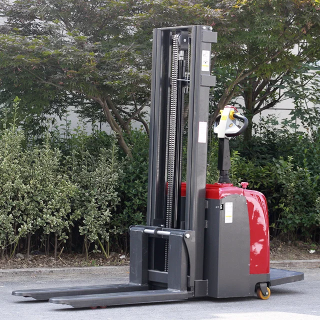 JG Electric Fork Lifter 1 Ton Forklift Walking Pallet Stacker Electric Semi Electric Stacker