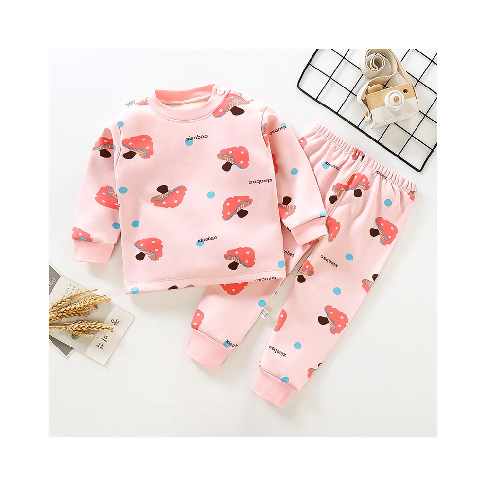Cotton New Design Sleeping Clothes Cartoon Pajamas Kids Pajamas Sleepwear 2 Pcs Girl Cute Kids Pajamas Set