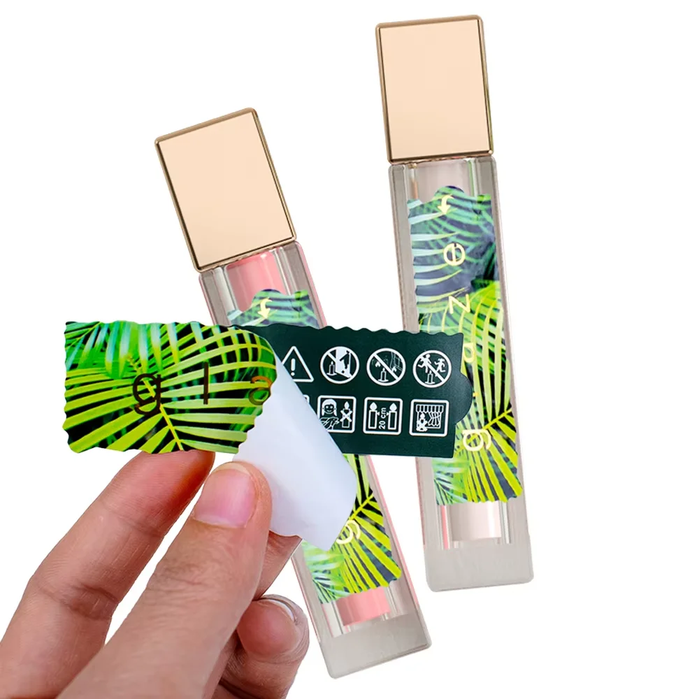 Customization Custom Private Brand Gold Foil Labels For Cosmetic And Skincare White Waterproof Label Sticker 12