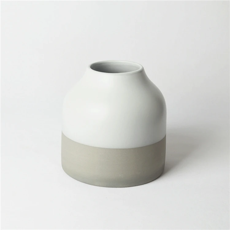 Nordic style wholesale plain cheap custom logo hotel ceramic vase