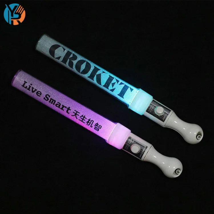 Best Selling Customized Logo Multicolor Concert Support Cheer Supplies Decoration Aid Props Flash Hand Stick